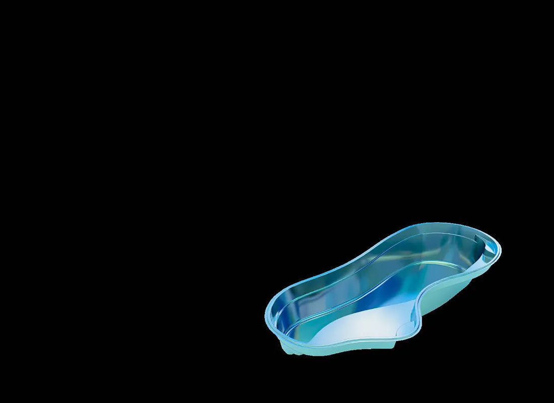 The Maldives fiberglass shell, 3D render
