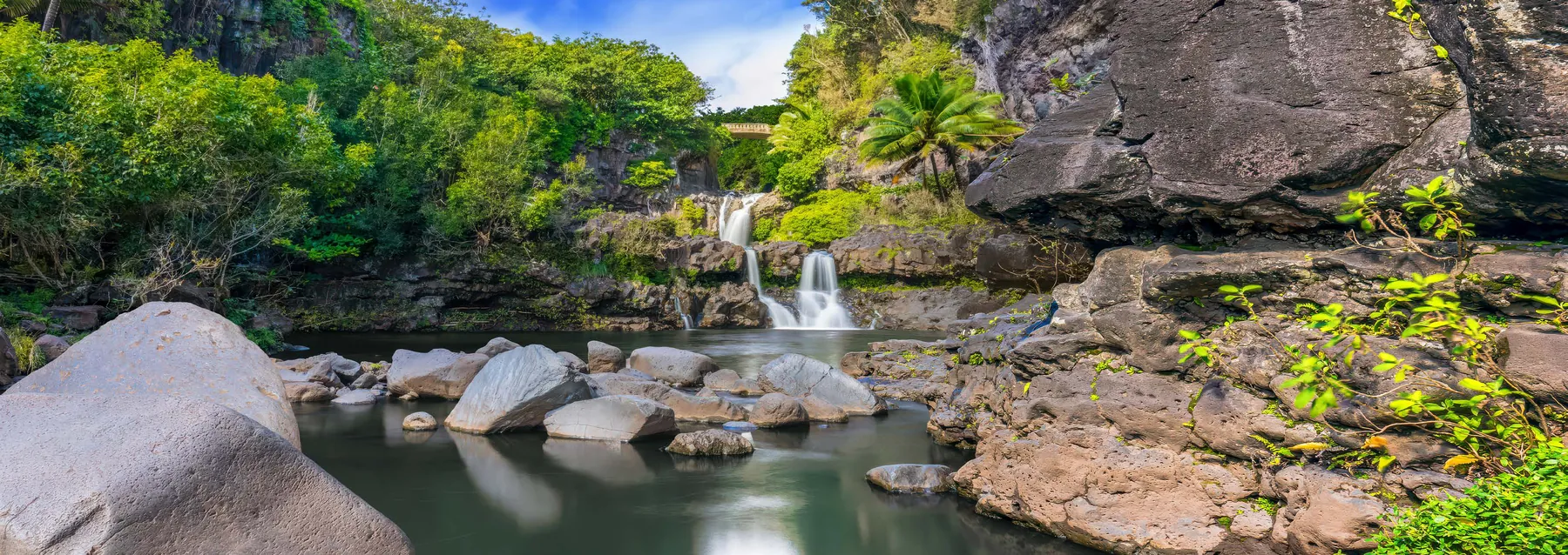 The Seven Sacred Pools waterfalls at Haleakalā, Maui